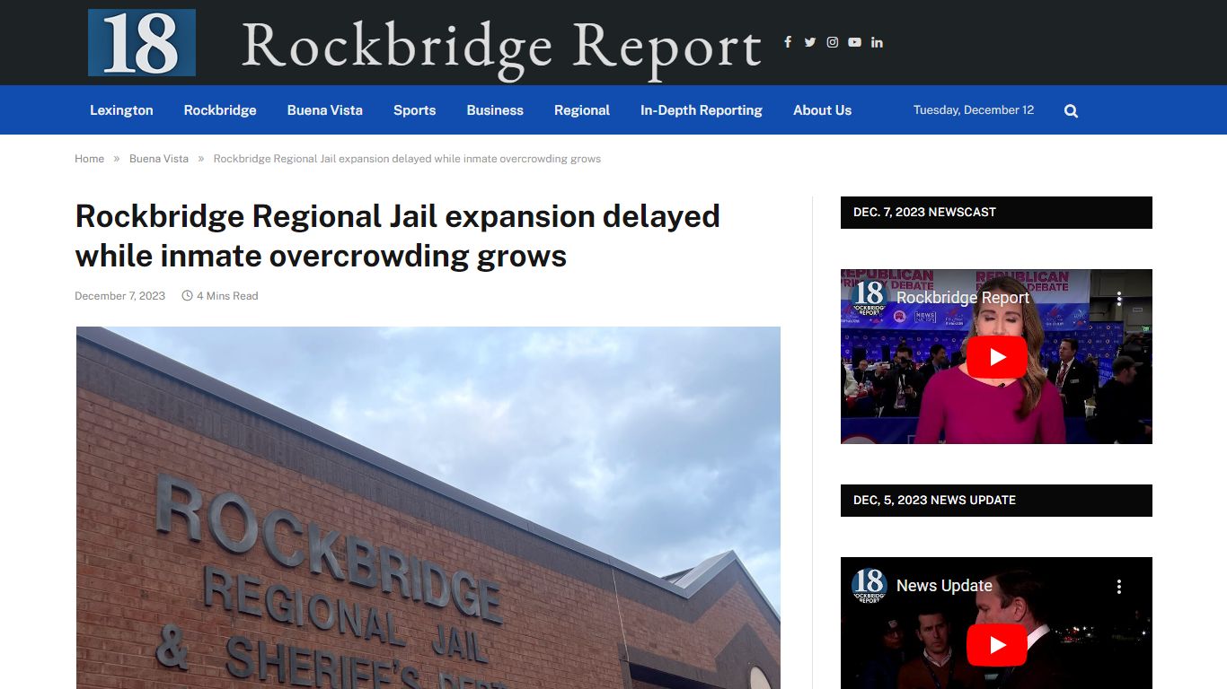 Rockbridge Regional Jail expansion delayed while inmate overcrowding ...